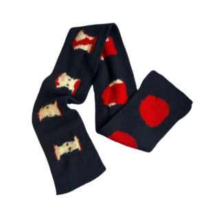 Apple Scarf laying flat with no background, listing photo