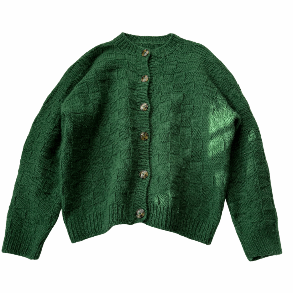 basket weave cardigan listing photo